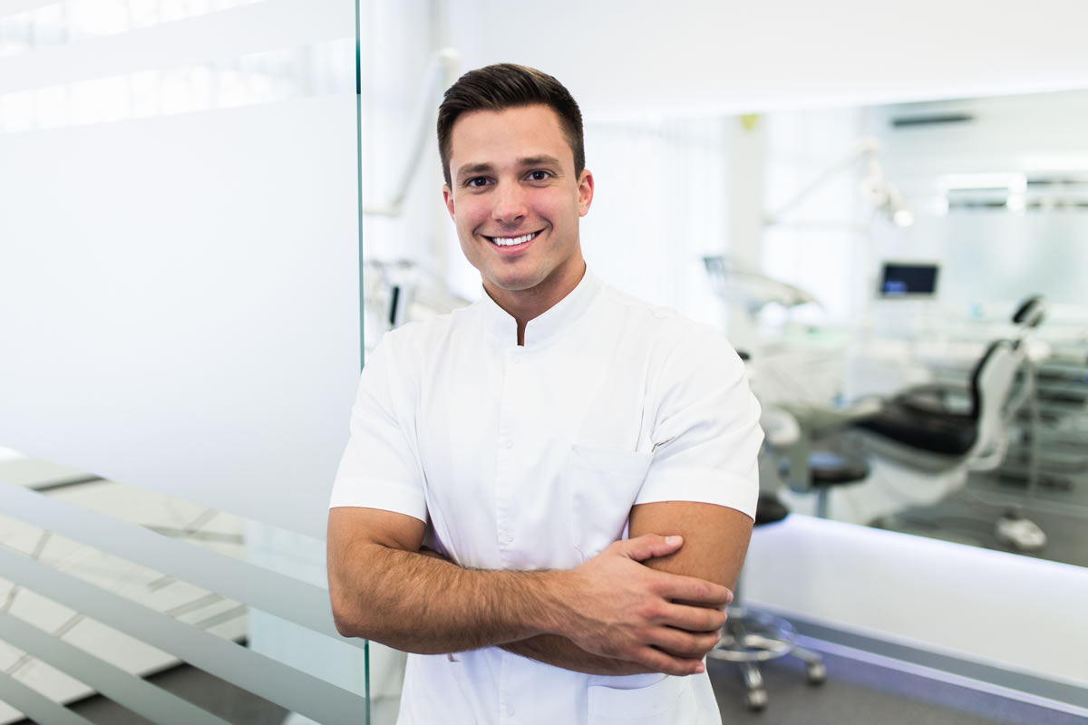male dentist oral health month